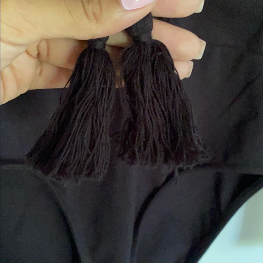 F21 EMBROIDERED FLORAL BODYSUIT WITH TASSELS NWT - Picture 11 of 12